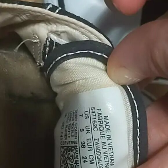 Women's Black Converse All Stars Low Top- Size 7 and 7.5 - Picture 9 of 10